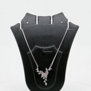 CZ NECKLACE SET SILVER 92.5