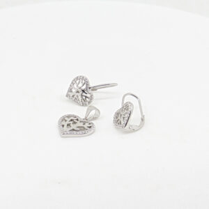 CZ  PENDENT SET  SILVER 92.5