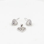 CZ  PENDENT SET  SILVER 92.5