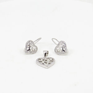 CZ  PENDENT SET  SILVER 92.5