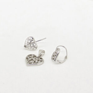 CZ  PENDENT SET  SILVER 92.5