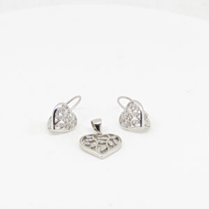 CZ  PENDENT SET  SILVER 92.5