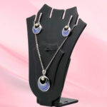 Sterling Silver Mina Pendant and Earring Set