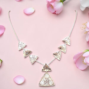 Sterling Silver Necklace Set 925