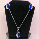 Kids Penguin Pendant Set Silver 92.5