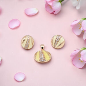 Silver Mother Of Pearl Pendant and Earring Set