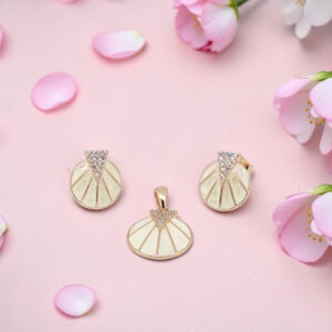 Silver 925 Mother Of Pearl Pendant Set