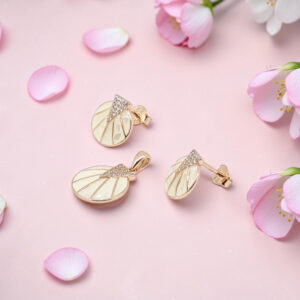 Silver 925 Mother Of Pearl Pendant Set
