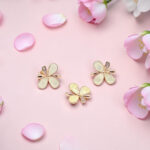Silver Mother Of Pearl Pendent Set with Stud Earrings