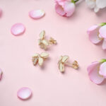 Silver Mother Of Pearl Floral Pendant Set