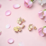 Silver 925 Mother of Pearl Clover Pendant Set