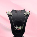 Sterling Silver Mother Of Pearl Pendant and Earrings Set