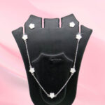 Sterling Silver Flower Necklace Set