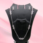 Sterling Silver Infinity CZ Necklace Set