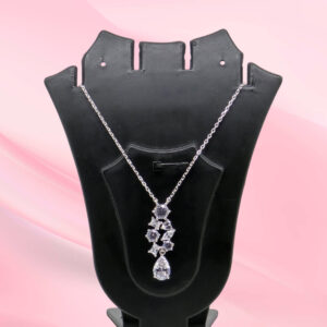 Silver 925 CZ Necklace Set