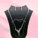 Silver CZ Butterfly Necklace 925