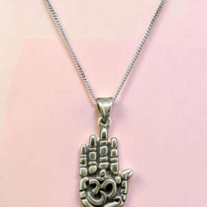 Sterling Silver Om Hand Pendant