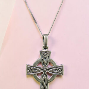 Silver Celtic Knot Cross Pendant