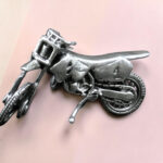 Silver Motorcycle Dirt Bike Motorcycle  Pendant