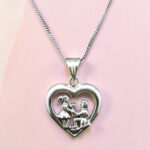 Silver Heart Couple Pendant
