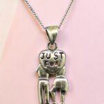 Sterling Silver Just For You Couple Pendant