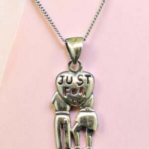 Sterling Silver Just For You Couple Pendant