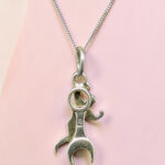 Oxidized Wrench Pendant
