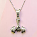 Silver Dumbbell Pendant 92.5