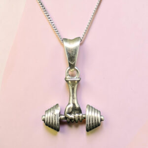Silver Dumbbell Pendant 92.5
