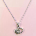 Double Heart Pendant 925 Sterling Silver