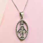 Sterling Silver Miraculous Medal Pendant