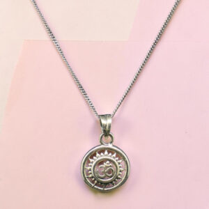 Sterling Silver OM Sun Pendant