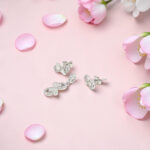 Silver 925 CZ Double Heart Pendant Set