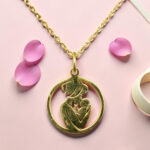 Gold Mother and Child Pendant