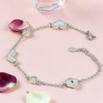 Love Lock Heart - Mother of Pearl CZ Bracelet