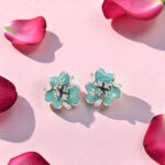 Turquoise Clover Sterling Silver Tops