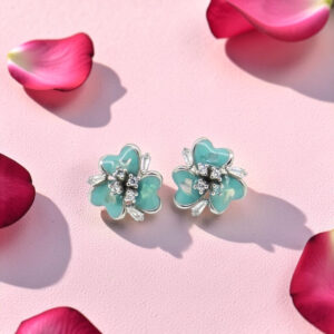 Turquoise Clover Sterling Silver Tops