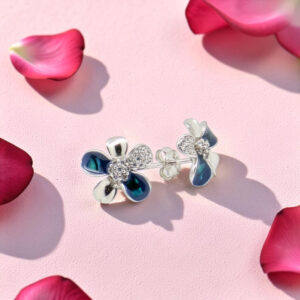 Silver 92.5 Flower Stud Earrings