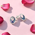 925 Sterling Silver Blue Opal Earrings