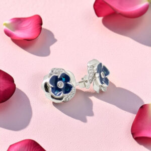 925 Sterling Silver Rose Stud Earrings