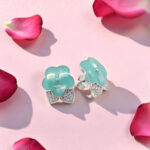 Blue Flower Silver Tops 92.5 Earrings