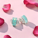 Silver 92.5 Turquoise Inlay Stud Earrings
