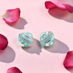 Turquoise Enamel and CZ Square Tops 92.5 Silver