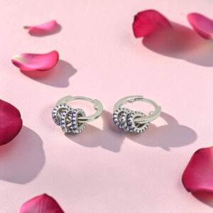 Silver 92.5 Vaali Hoop Earrings