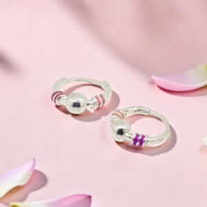 Kids Vali Silver 92.5 Hoop Earrings