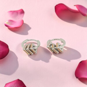 Sterling Silver Vaali 92.5 Square Link Hoop Earrings