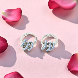 Sterling Silver Turquoise Hoop Earrings