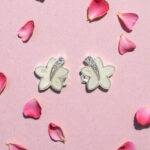 Sterling Silver Star Earrings with Enamel