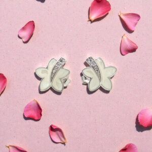 Sterling Silver Star Earrings with Enamel