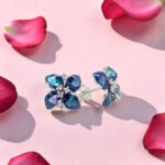 Blue Flower Stud Earrings | TOPS SILVER 92.5